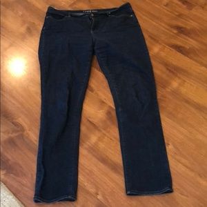 Lands End dark wash long jeans